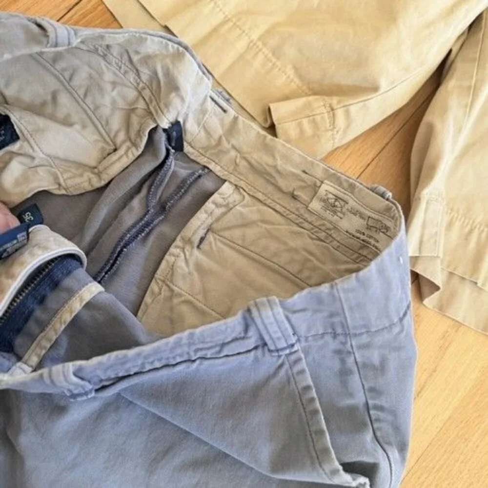 Polo Ralph Lauren Mens Khaki Shorts Lot of 4 Size 35